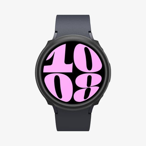 ACS06394 - Galaxy Watch 6 Classic (47mm) Case Liquid Air in matte black showing the front